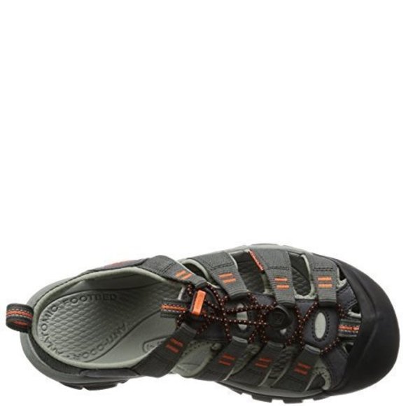 KEEN MEN'S NEWPORT H2 CLOSED TOE WATER SANDALS, MAGNET/NASTURTIUM, 11.5 - Picture 6 of 6